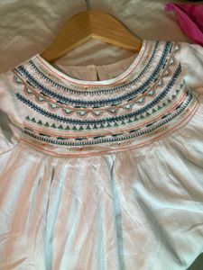 White Embroidered Boho Mini Dress