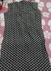 “Stylish|Black Sleeveless|Traditional|Ethnic Kurti