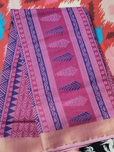 Elegant Pink &amp; Blue Saree
