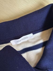 Striped Polo Neck Top