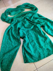 90'sEmerald Green Top with inbuild Scarf🌴🦆🍈🍾🧋