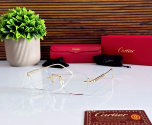 Cartier Rimless Hexagonal Sunglasses