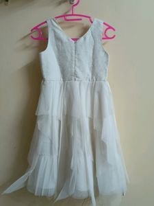 American Prince's White Net Frock