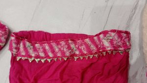 Pink Striped Kurta Set with Dupatta