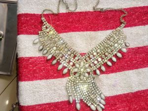 3 Elegant Gold Tone Jewel Necklace &amp; Earring Set