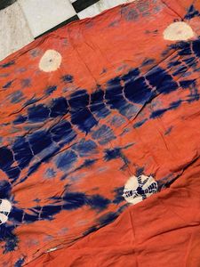 Tie-Dye Orange &amp; Blue Kurta Set