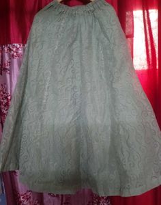 Long ethnic green skirt