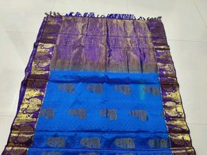 pure Elegant Royal Blue Silk Saree