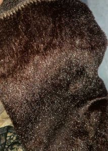 Elegant Brown Faux Fur Coat