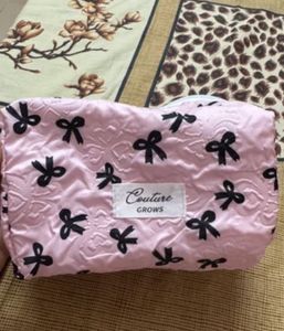 Cute Pink Bow Cosmetic Bag