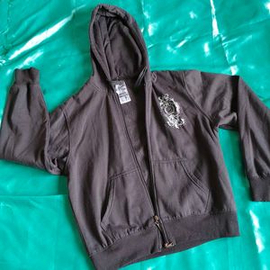 Grey Zip-Up Hoodie