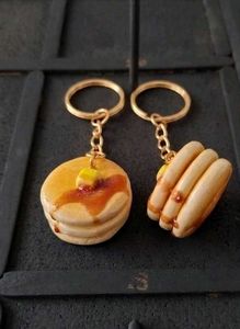 Layered Maple Syrup Pancake Keychain