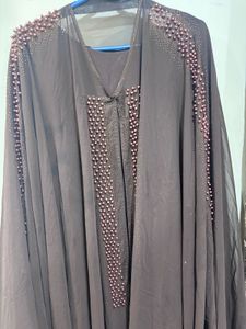 Elegant Brown Evening Gown with inner