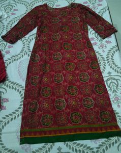 Red Printed Kurti 🍂