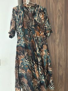 Bohemian Print Midi Dress