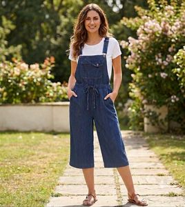 Wide leg Dungarees in Very Soft Comfortable Denim