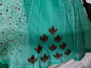 Elegant Teal Kurta with Embroidery