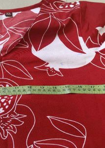 Red Pomegranate Print Kurta