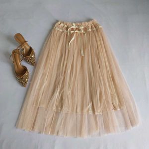 Elegant Tulle Skirt with Ribbon Tie 🎀🎐