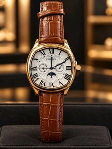 Cartier Men's Watch PREMIUM QUALITY LEATHER WATC
