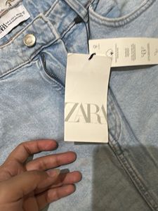 ZARA Denim Midi Skirt size L