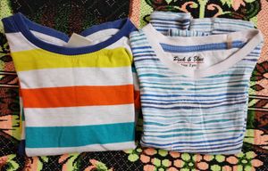 Kids T Shirts - Combo 6 With Free Kid Slippers