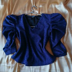 Sparkly Puff Sleeve Top