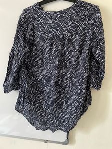Navy Blue Dotted top