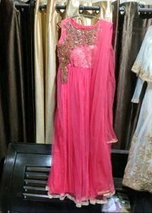 Stunning Pink Embroidered Gown