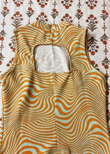 Madame-Retro Swirl Print Top- Free Delivery