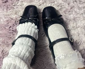 y2k bow loafers