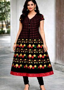 🍁Fully Embroidered Anarkali Kurti
