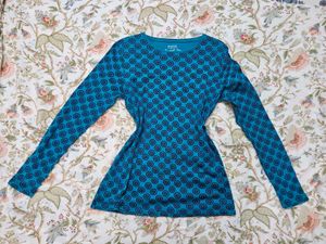 Vibrant Blue Long Sleeve Top