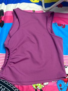 Purple Ruched Tank Top