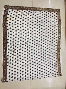 Elegant White Saree for shravan festival