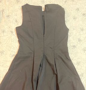 Sleek Black Sleeveless Fit &amp; Flare Dress