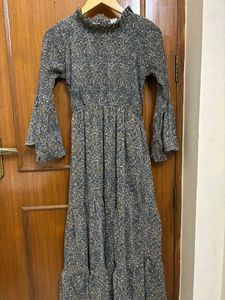 Boho Floral Maxi Dress with Bell Sleeves