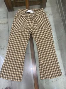 Stylish Plaid Flare Pants