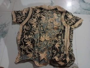 Embroidered Ethnic Kurta Jacket