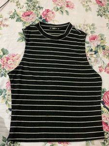 Shein Black and White Stripped tank
