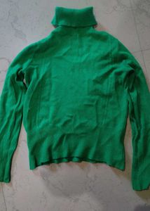 Green Turtleneck Sweater
