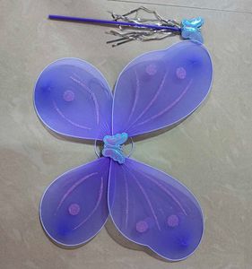 Purple Butterfly Wings and Wand Set