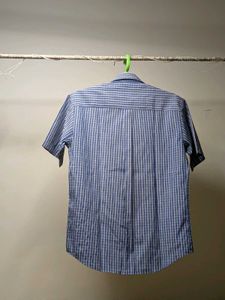 Men's Blue Striped Casual Shirt