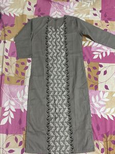 grey long kurta