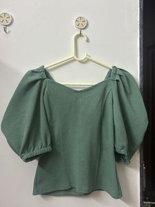 Chic Puff Sleeve Sweetheart Top