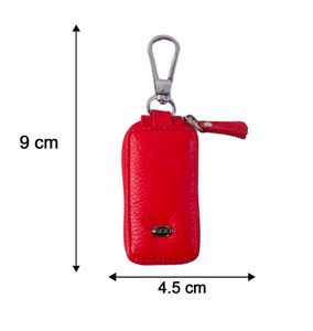 Red Leather Car Key Pouch with Box 🚗