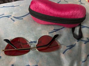 Red Lens Sunglasses with box