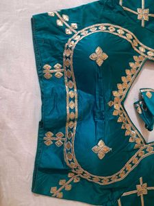 Stunning Teal Embroidered Blouse