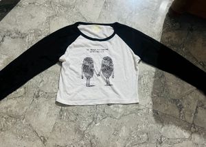 Cute Fingerprint Graphic Long Sleeve Top