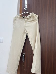 Stylish Cream Bell Bottom Pants